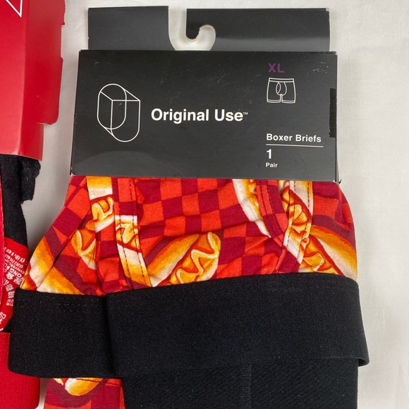 4 Men’s Assorted Boxer Briefs Underwear Size XL Deer Print, Hot Sauce - Picture 4 of 6